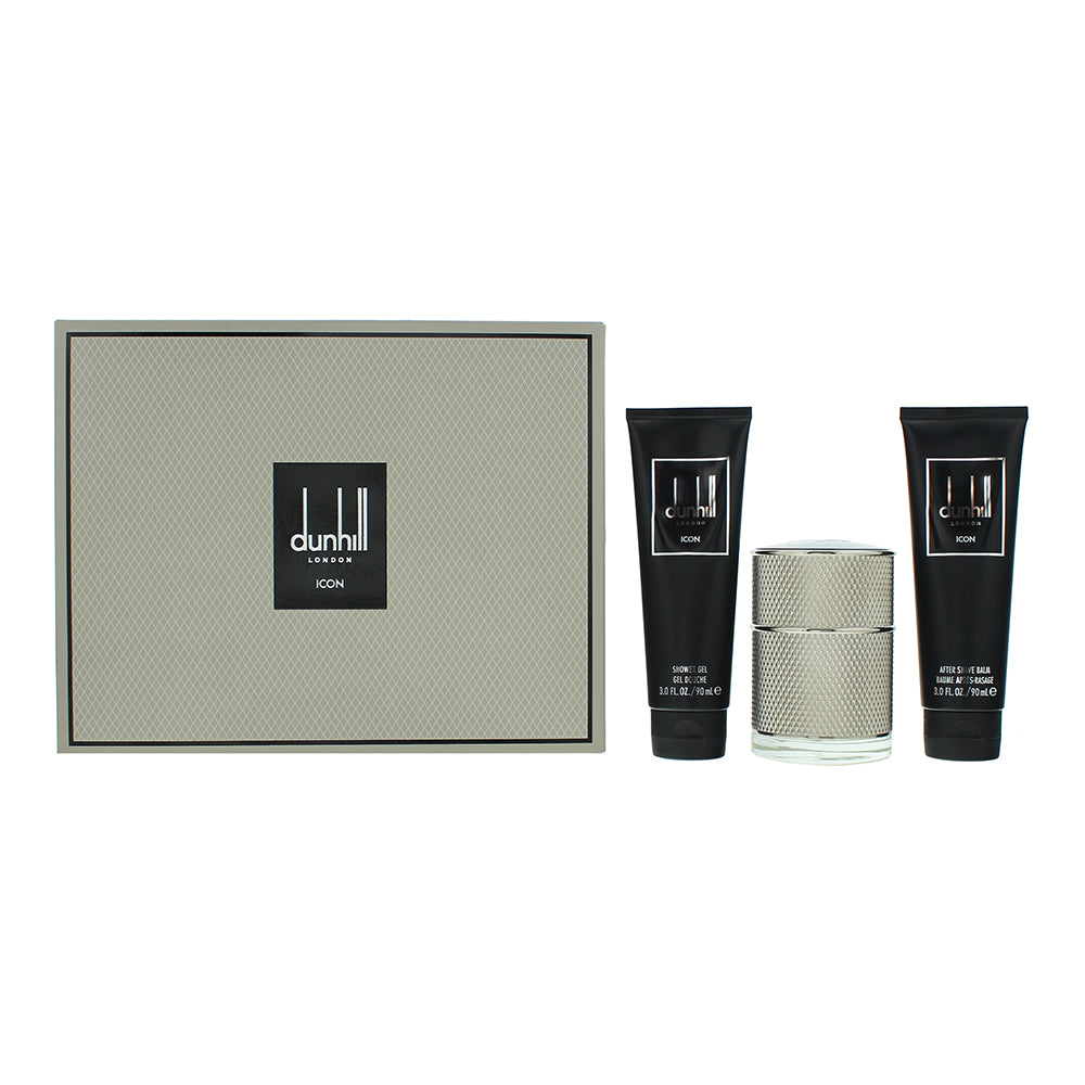 Dunhill Icon 3 Piece Gift Set: Eau de Parfum 50ml - Shower Gel 90ml - Aftershave