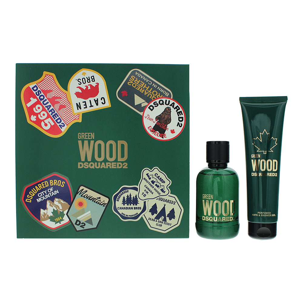 Dsquared2 Green Wood 2 Piece Gift Set: Eau De Toilette 100ml - Shower Gel 150ml