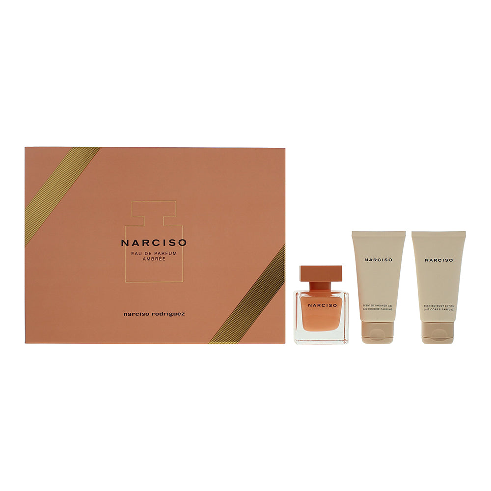 Narciso Rodriguez Ambree 3 Piece Gift Set: Eau De Parfum 50ml - Body Lotion 50ml