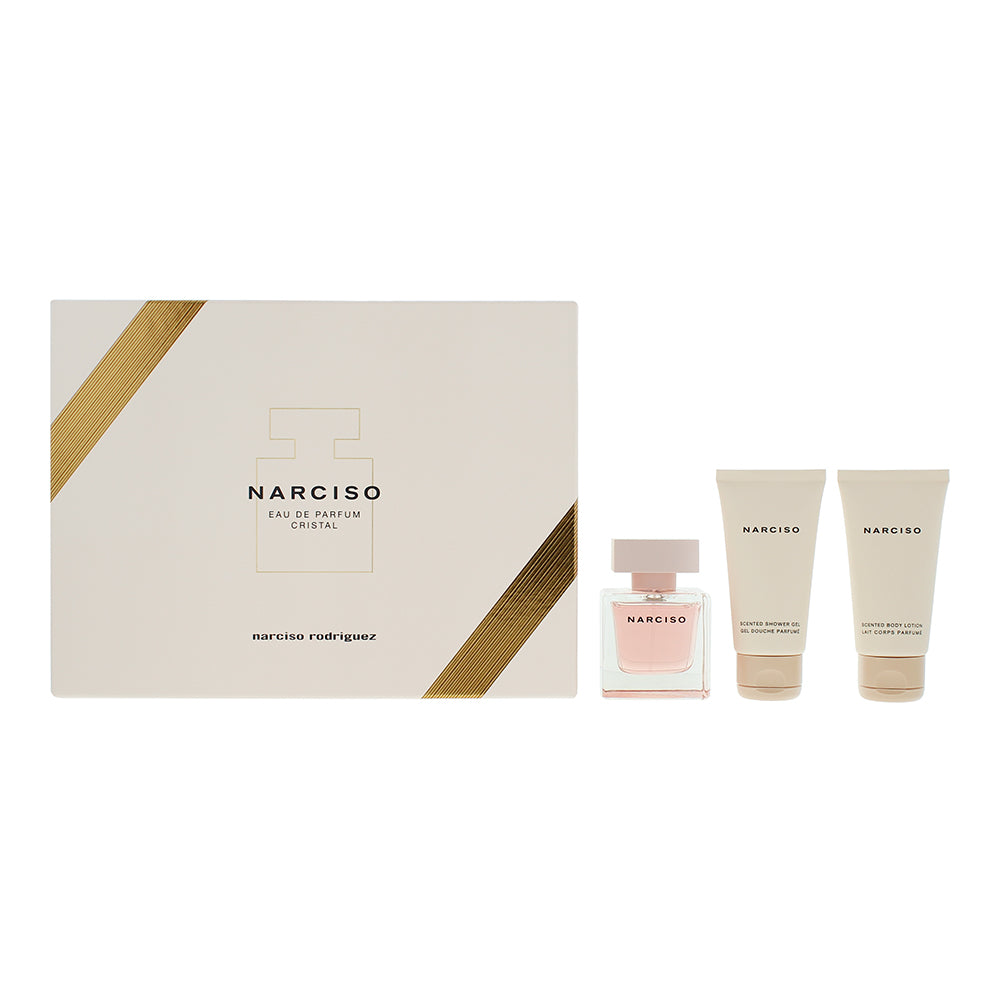 Narciso Rodriguez Cristal 3 Piece Gift Set: Eau De Parfum 50ml - Shower Gel 50ml