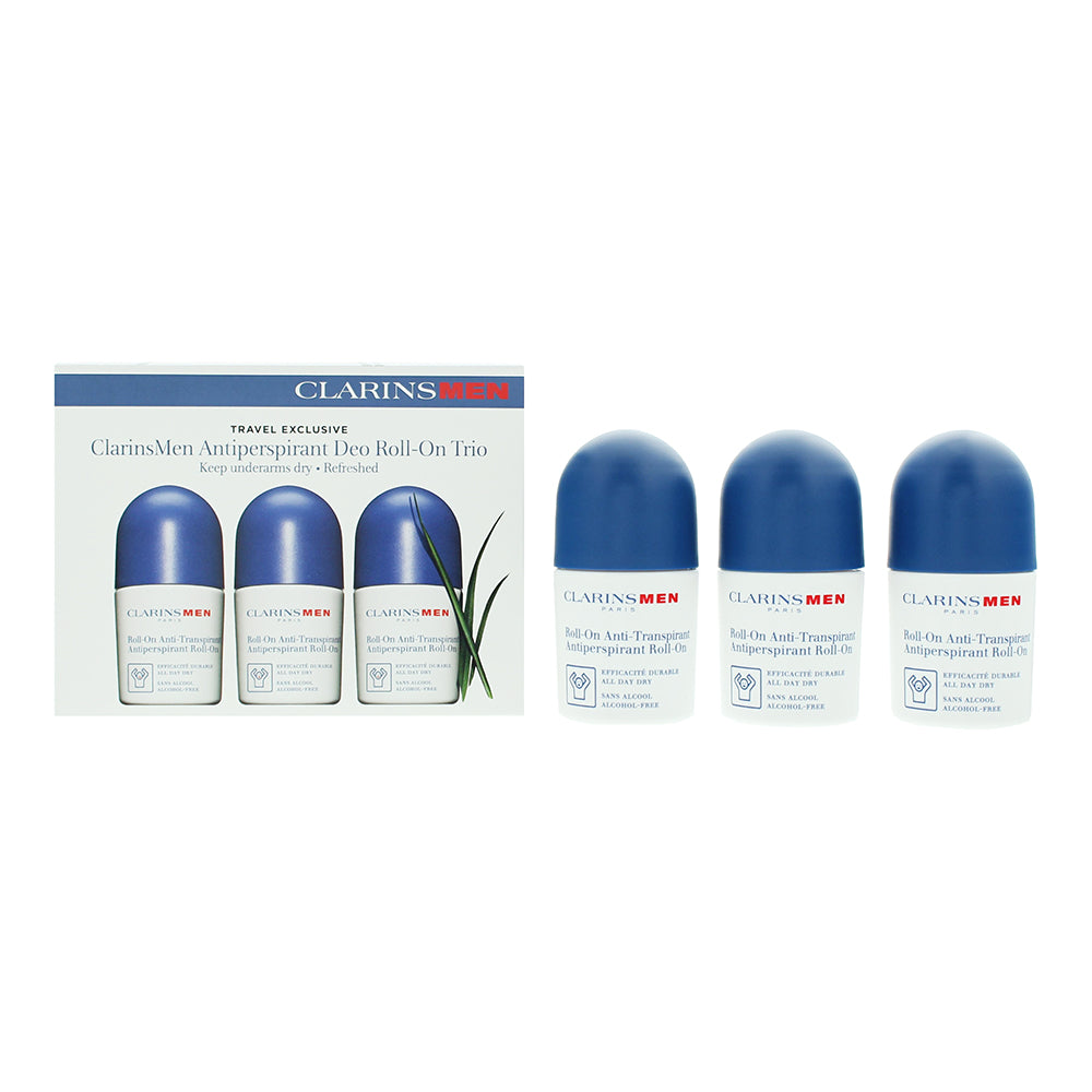 Clarins Men Trio Antiperspirant Deo Roll-On 3 x 50ml