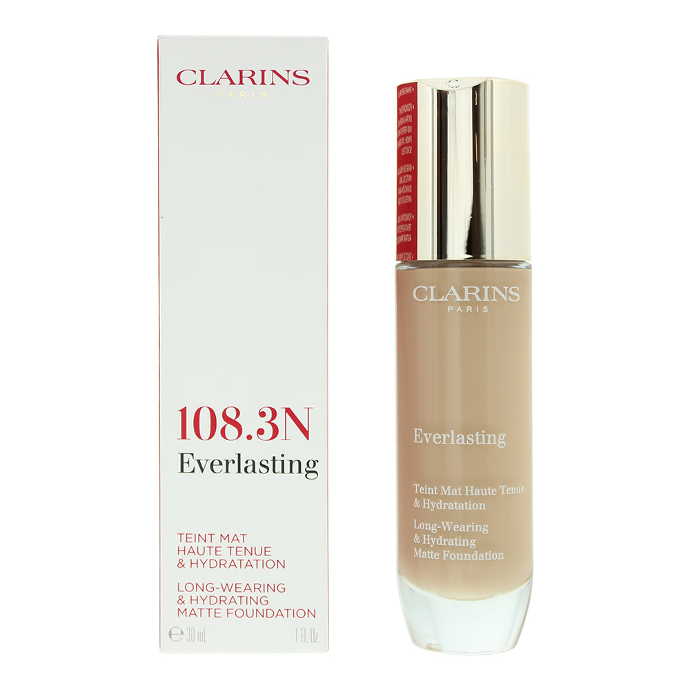Clarins Everlasting Long-Wearing & Hydrating 108.3N Organza Matte Foundation 30m