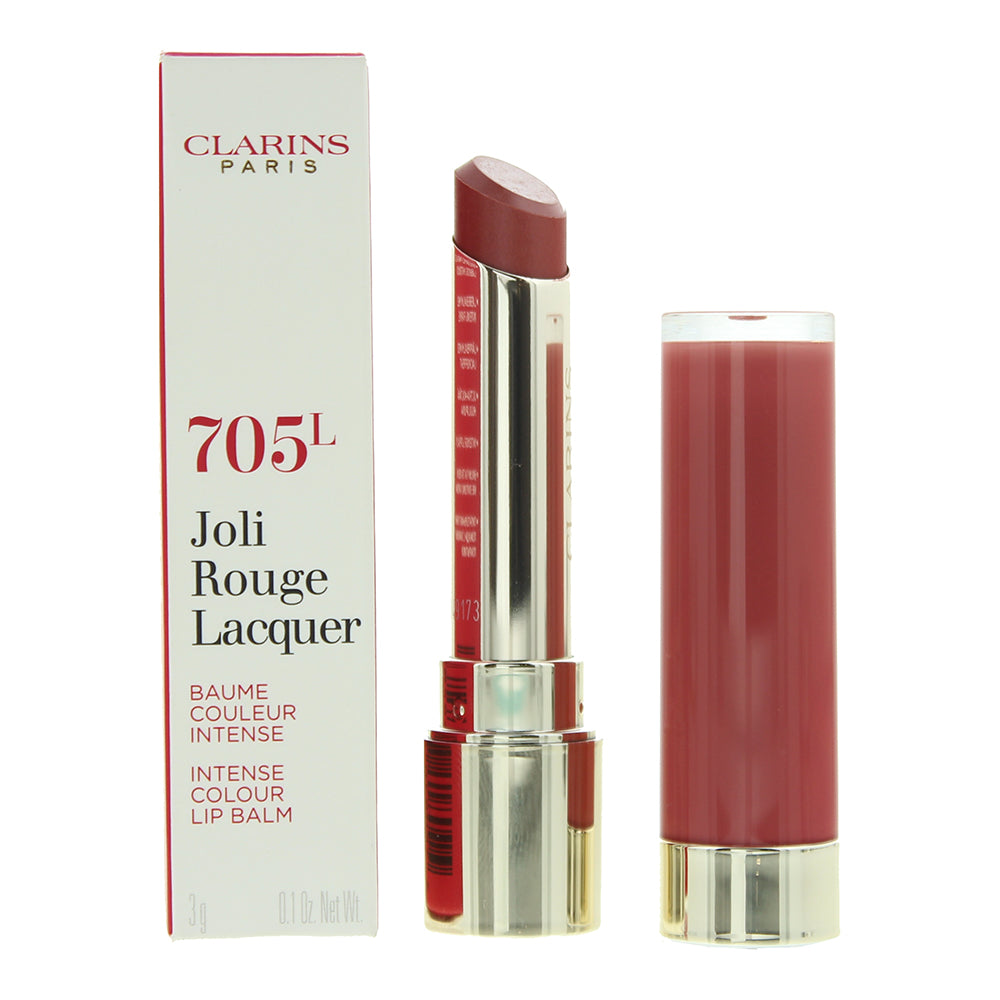 Clarins Joli Rouge Lacquer 705L Soft Berry Lipstick 3g