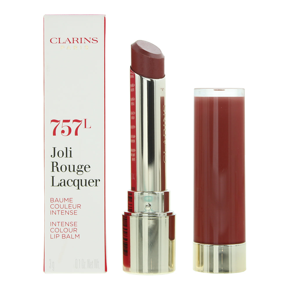 Clarins Joli Rouge Lacquer 757L Nude Brick Lipstick 3g