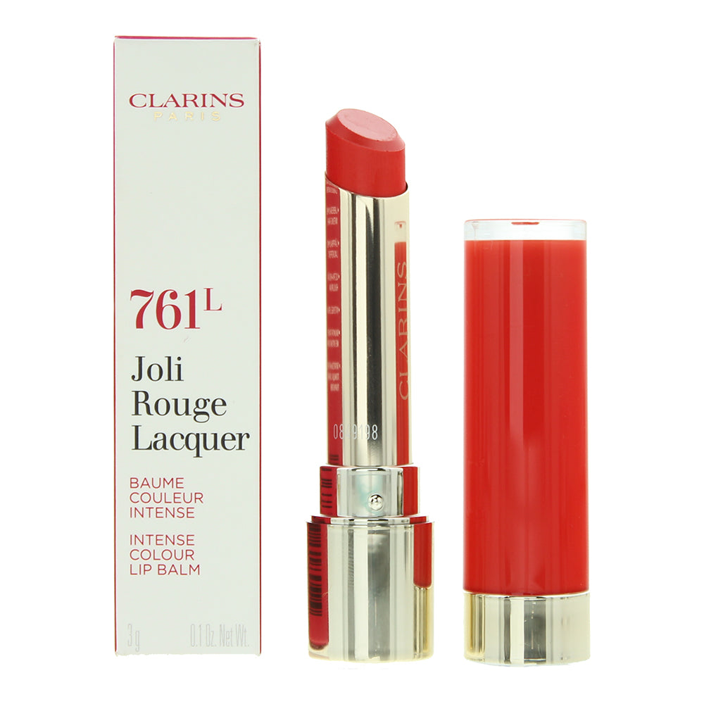 Clarins Joli Rouge Lacquer 761L Spicy Chilli Lipstick 3g