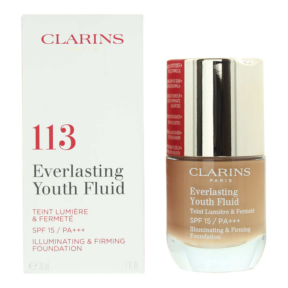 Clarins Everlasting Youth Fluid 113 Chestnut Foundation 30ml