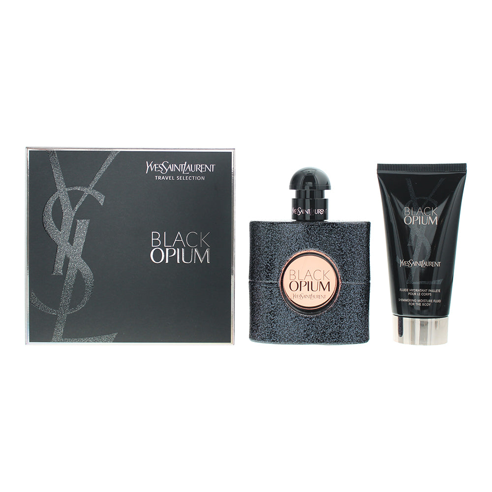 Yves Saint Laurent Black Opium 2 Piece Gift Set: Eau De Parfum 50ml - Body Lotio