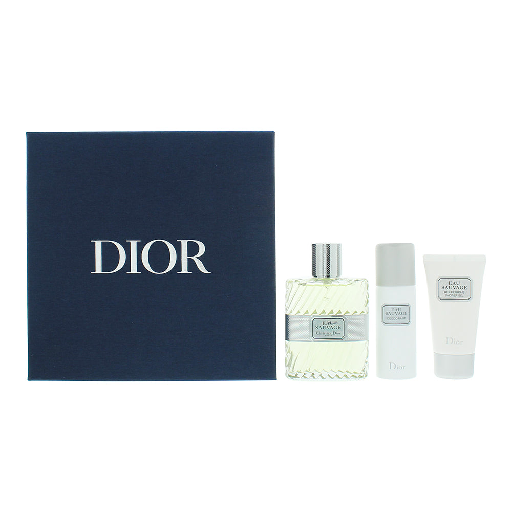 Dior Sauvage 3 Piece Gift Set: Eau De Toilette 100ml - Shower Gel 50ml - Eau De 