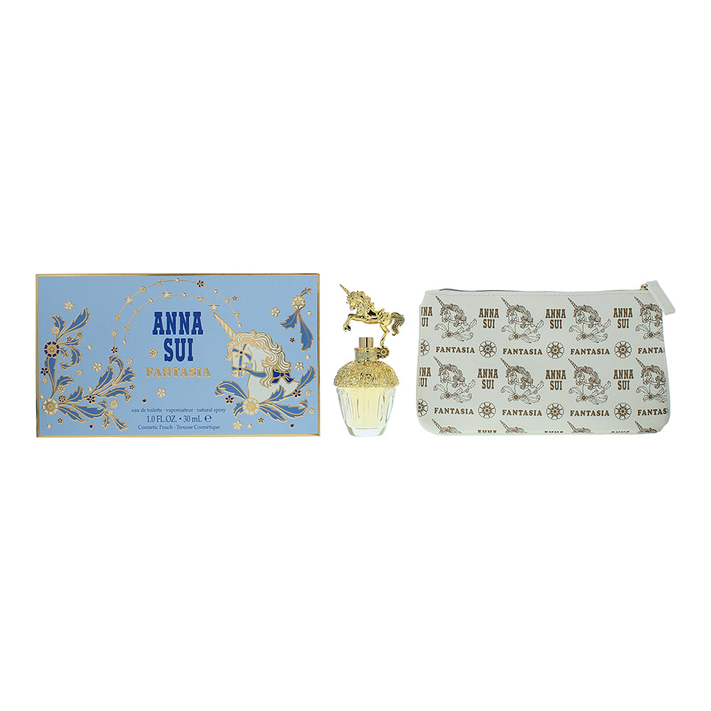 Anna Sui Fantasia 2 Piece Gift Set: Eau De Toilette 30ml - Cosmetic Bag 