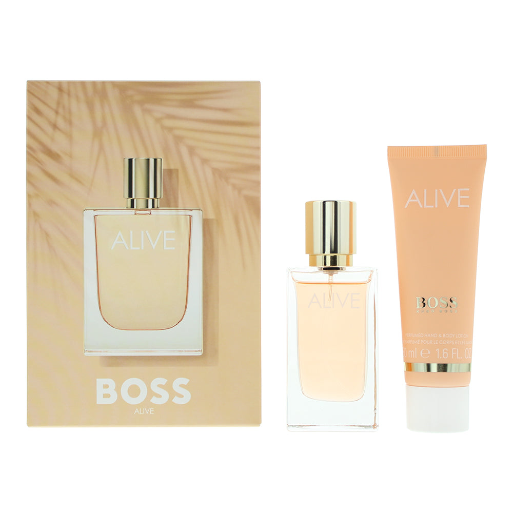 Hugo Boss Alive 2 Piece Gift Set: Eau de Parfum 30ml - Body Lotion 50ml