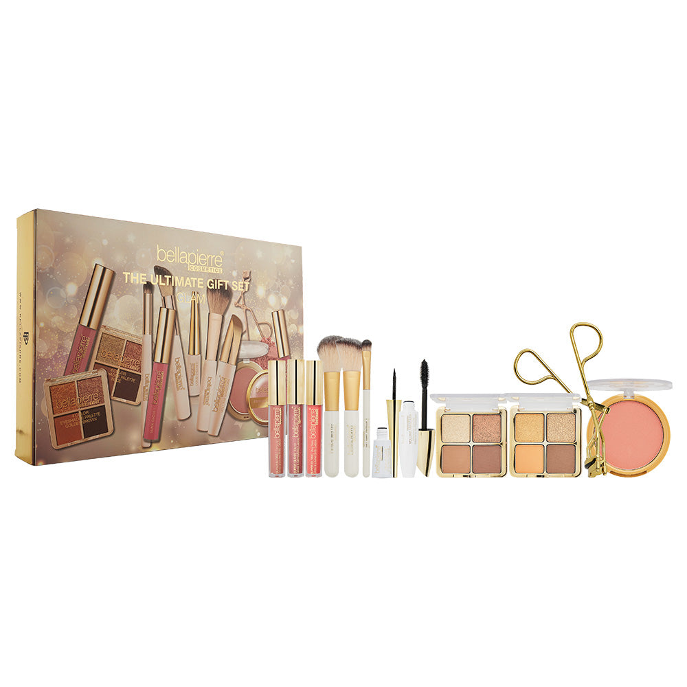 Bellapierre Cosmetics Ultimate Gift Set Glam 12 Piece Gift Set: 2 x Eye Palette 