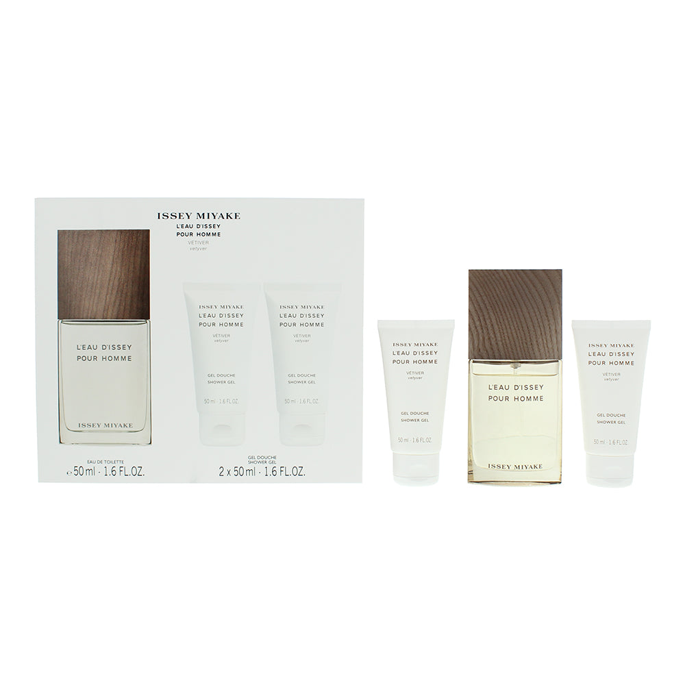 Issey Miyake L'eau D'issey Pour Homme Vétiver 3 Piece Gift Set: Eau de Toilette 